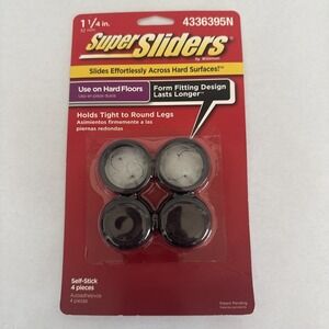 Super Sliders 4336395N‎ Formed Felt Furniture Movers 1-1/4" NOS 2012 NEW